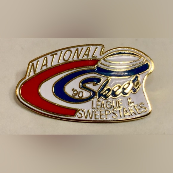 1990 Vintage NATIONAL SKEET LEAGUE & SWEEPSTAKES ‘90 Enameled Pin Brooch - Picture 5 of 13